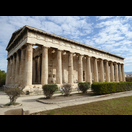 Der sehr gut erhaltene Tempel des Hephaistos